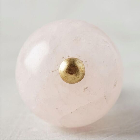 Anthropologie Rose Quartz Gemma Knob - Picture 2 of 9